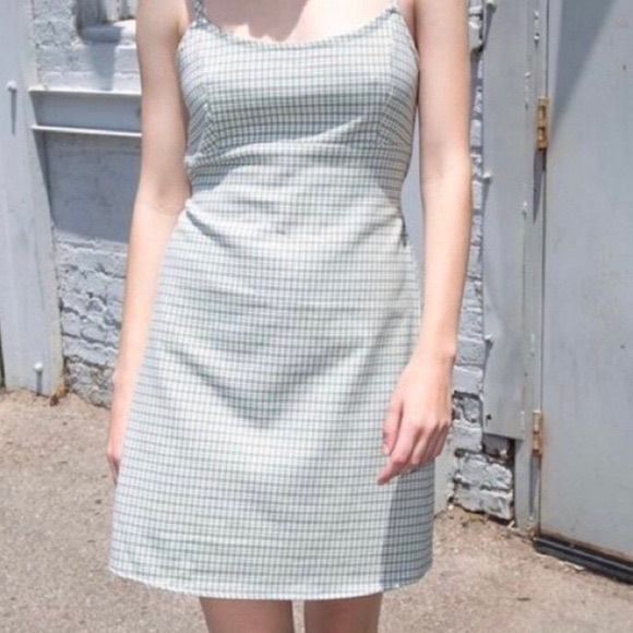 Brandy Melville | Dresses | Brandy Melville Green Plaid Colleen Dress |  Poshmark